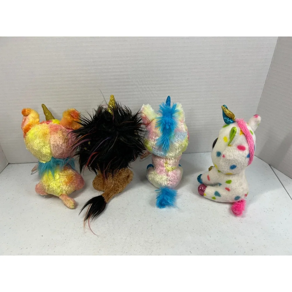 Ty Beanie Boos Unicorn Lot of 4 Ramsey Blitz Harmonie Yips Plush 6 Inch Small